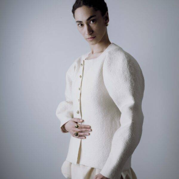 White Dragon Sculpted Jacket