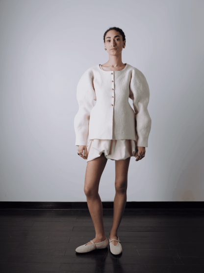 White Dragon Sculpted Jacket - Image 2