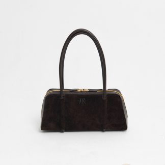 Chocolate Suede Sausage bag N1