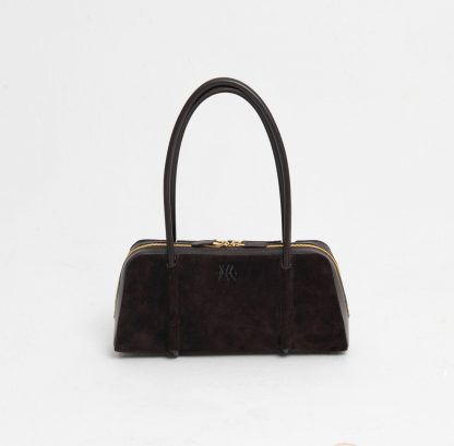 Chocolate Suede Sausage bag N1